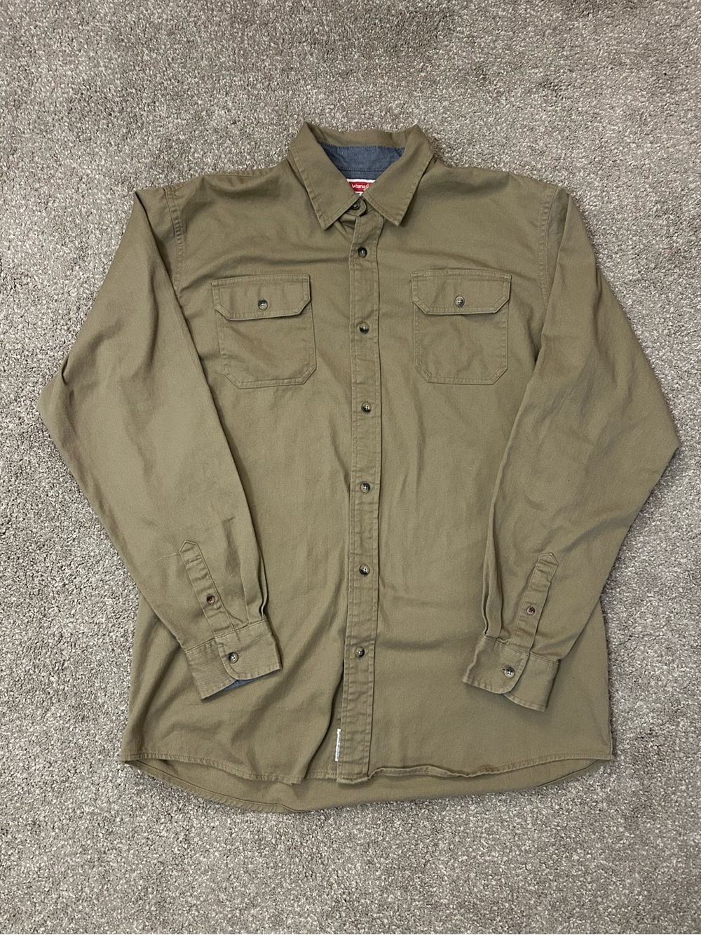 Wrangler Khaki Button Down Shirt